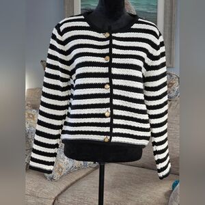 Mango Striped Cardigan Size XL